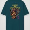 wolfie the unstoppable oversized t-shirt petrol blue back wolfie the unstoppable oversized t-shirt petrol blue back
