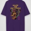 wolfie the unstoppable oversized t-shirt purple back wolfie the unstoppable oversized t-shirt purple back