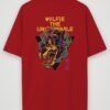 wolfie the unstoppable oversized t-shirt red back wolfie the unstoppable oversized t-shirt red back