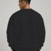 Black heavyweight oversized sweatshirt 400 GSM, back view Black heavyweight oversized sweatshirt 400 GSM, back view