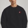 Black heavyweight oversized sweatshirt 400 GSM, front Black heavyweight oversized sweatshirt 400 GSM, front