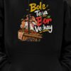 Bole Tena Bor Vechay oversized hoodie, 400 GSM, Black – print close-up Bole Tena Bor Vechay oversized hoodie, 400 GSM, Black – print close-up