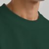 Bottle Green heavyweight oversized sweatshirt 400 GSM, collar close-up