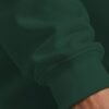 Bottle Green heavyweight oversized sweatshirt 400 GSM, ribbed cuff close-up