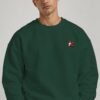 Bottle Green heavyweight oversized sweatshirt 400 GSM, front