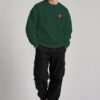Bottle Green heavyweight oversized sweatshirt 400 GSM, full body