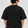 Cotton Terry 240 GSM Oversized Tee – Black – model back view Cotton Terry 240 GSM Oversized Tee – Black – model back view