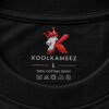 Cotton Terry 240 GSM Oversized Tee – Black – neck label close-up Cotton Terry 240 GSM Oversized Tee – Black – neck label close-up