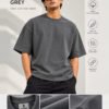 Cotton Terry 240 GSM Oversized Tee – Smokey Grey – fabric and fit features Cotton Terry 240 GSM Oversized Tee – Smokey Grey – fabric and fit features