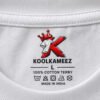Cotton Terry 240 GSM Oversized Tee – White – neck label close-up Cotton Terry 240 GSM Oversized Tee – White – neck label close-up
