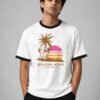 Golden Hour ringer tee in white with black trim, front Golden Hour ringer tee in white with black trim, front