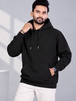 Heavyweight Oversized Hoodie 400 GSM — Black Heavyweight 400 GSM oversized hoodie in Black
