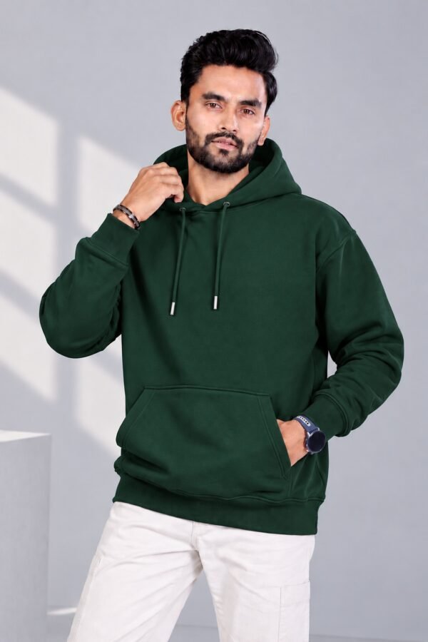 Heavyweight Oversized Hoodie 400 GSM — Bottle Green Heavyweight 400 GSM oversized hoodie in Bottle Green