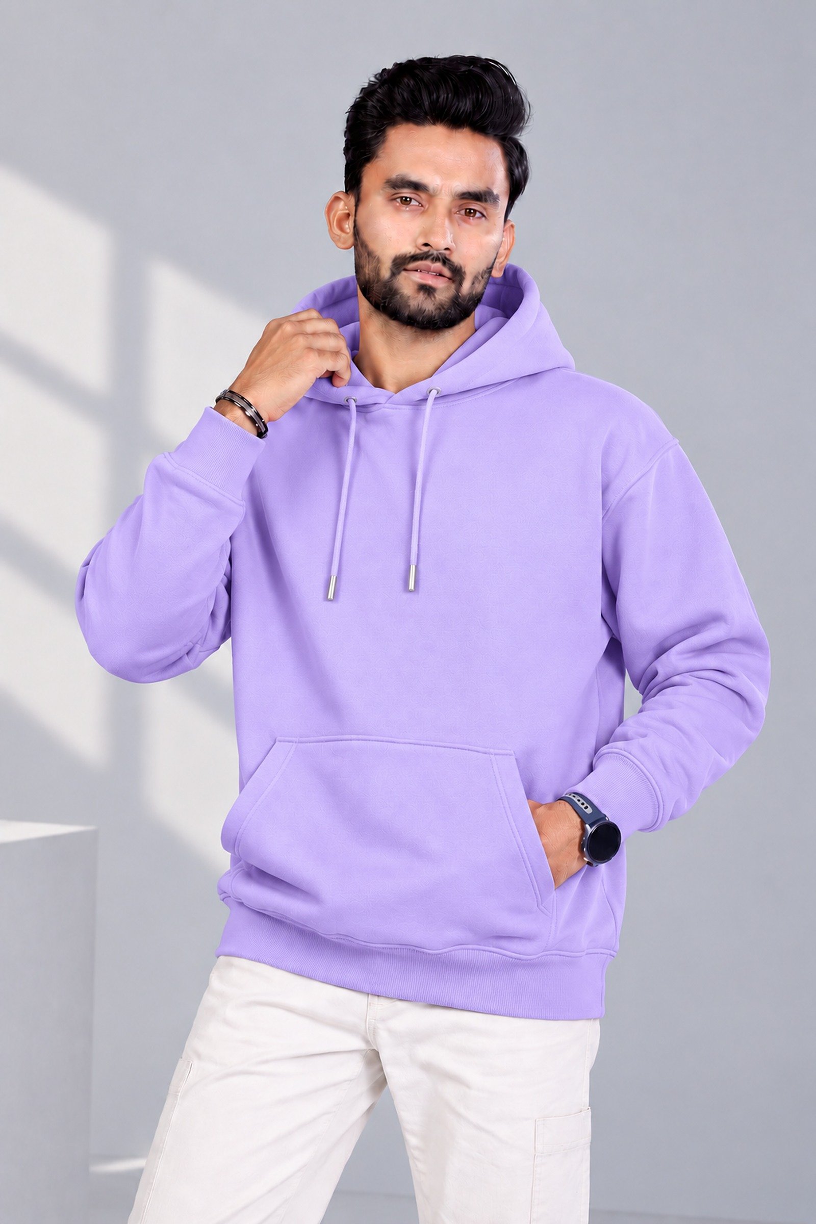 400 GSM heavyweight oversized hoodie in lavender