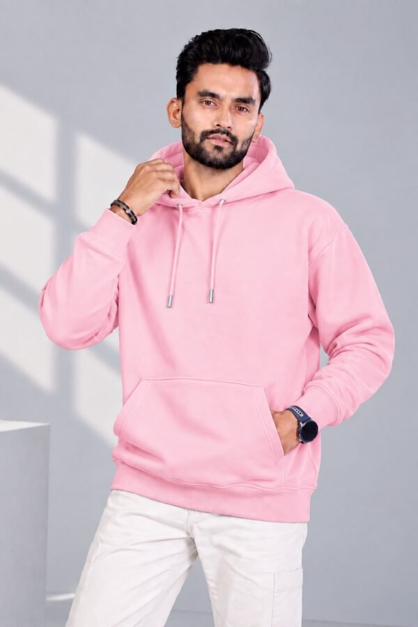 Heavyweight Oversized Hoodie 400 GSM — Light Baby Pink Heavyweight 400 GSM oversized hoodie in Light Baby Pink