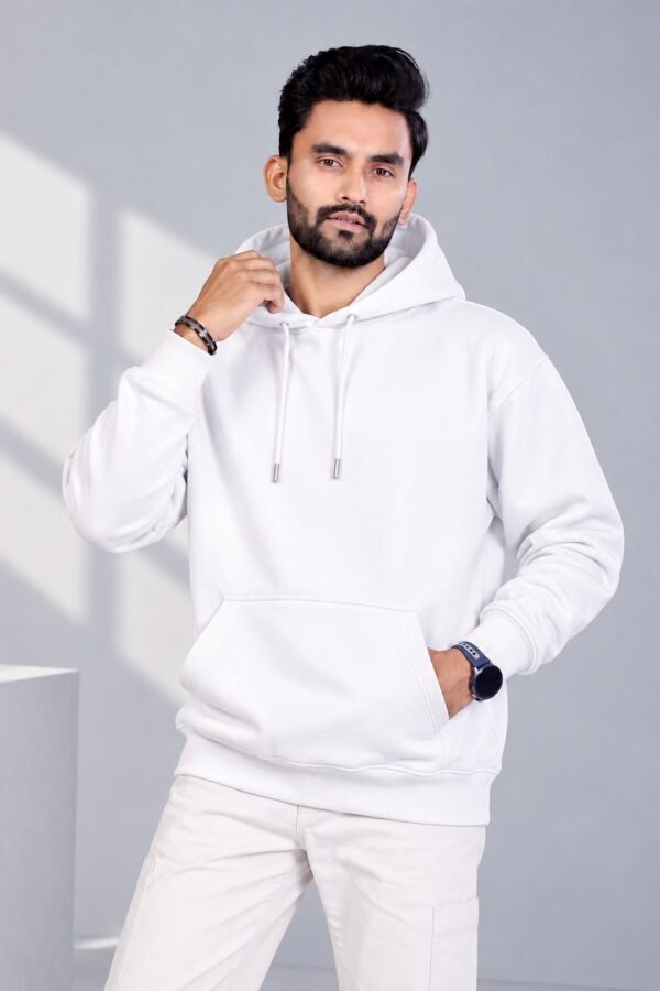 Heavyweight Oversized Hoodie 400 GSM — White Heavyweight 400 GSM oversized hoodie in White