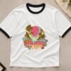 Island Surf Flavor ringer tee flat lay