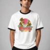 Island Surf Flavor ringer tee in white with black trim, front