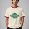 kk-adventure-ringer-tee-off-white-maroon-trim-model-front adventure ringer tee off white maroon trim model front Kool Kameez