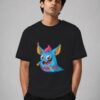 blue monster oversized tee black front Kool Kameez
