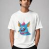 blue monster oversized tee white front Kool Kameez