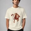 chill monkey oversized tee off white front Kool Kameez