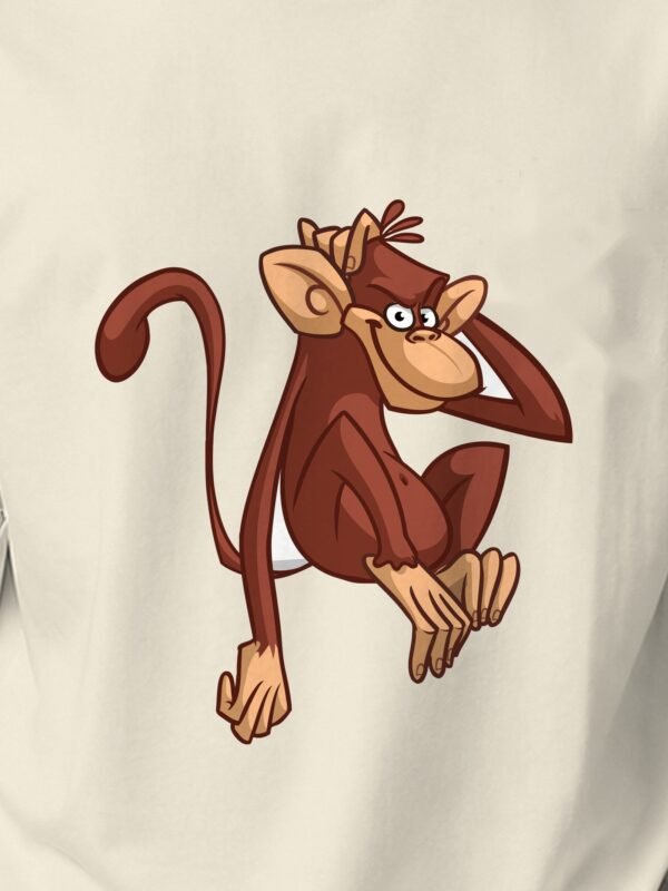 chill monkey oversized tee print detail Kool Kameez