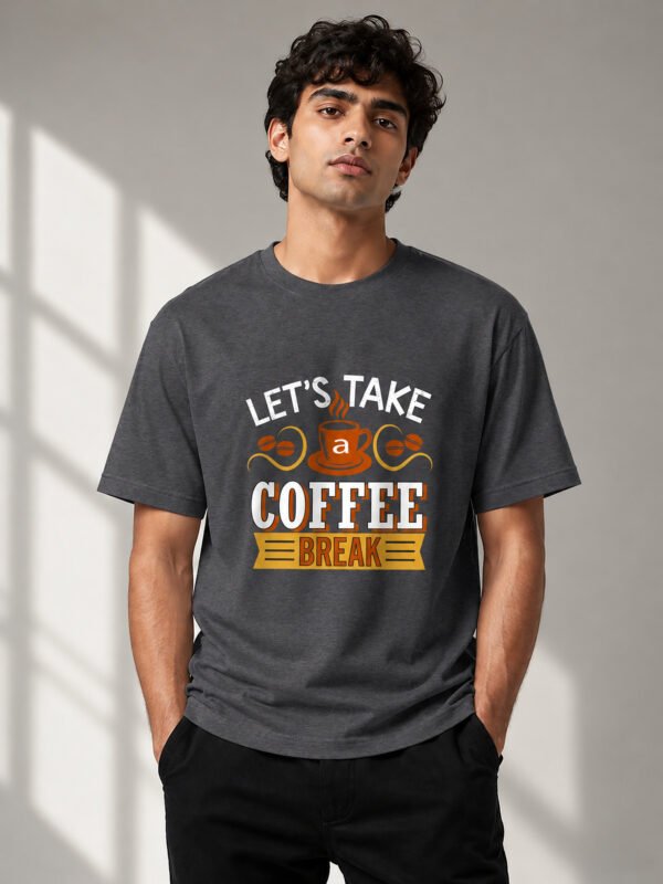 kk-coffee-break-round-neck-tee-charcoal-melange-front coffee break round neck tee charcoal melange front Kool Kameez
