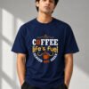 kk-coffee-lifes-fuel-round-neck-tee-navy-blue-model Coffee Life’s Fuel round neck tee navy blue, on model, Kool Kameez