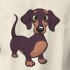 dachshund oversized tee print detail Kool Kameez