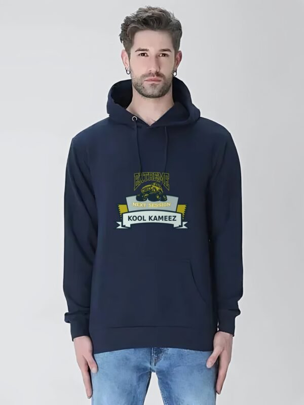 extreme hoodie navy blue Kool Kameez