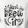 just brew it round neck tee print detail Kool Kameez