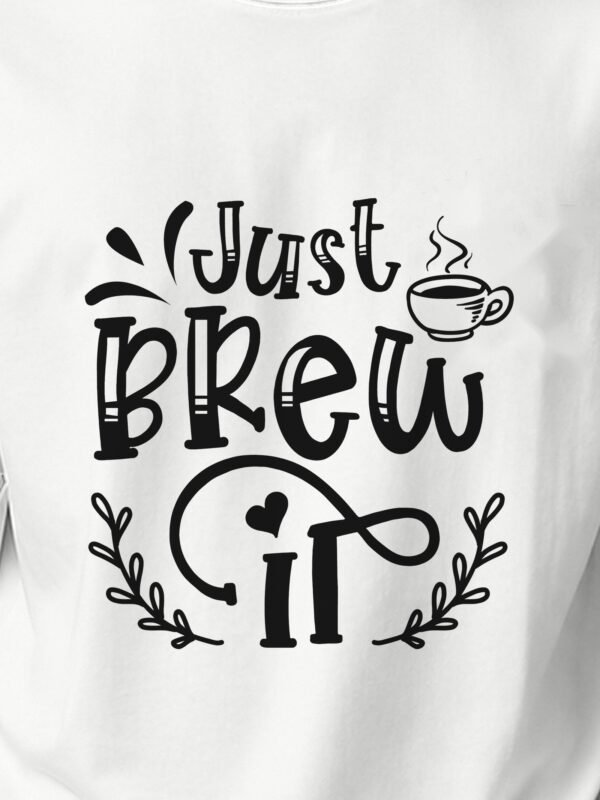 just brew it round neck tee print detail Kool Kameez