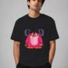 pink monster oversized tee black front Kool Kameez