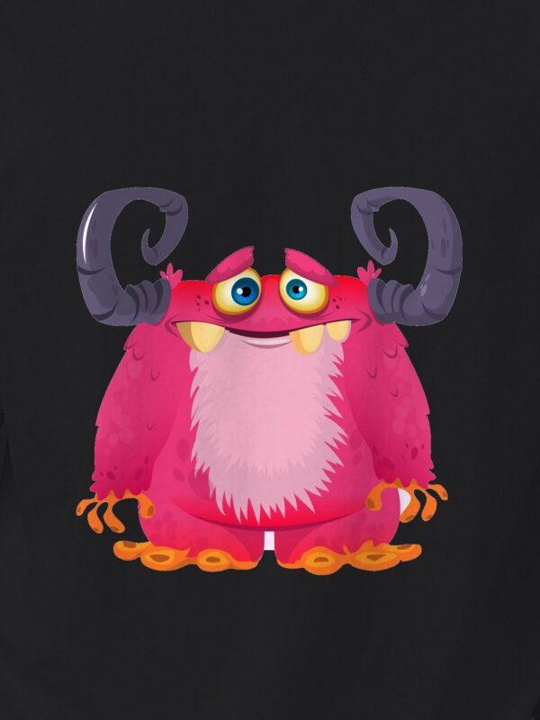 pink monster oversized tee print detail Kool Kameez