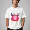 pink monster oversized tee white front Kool Kameez