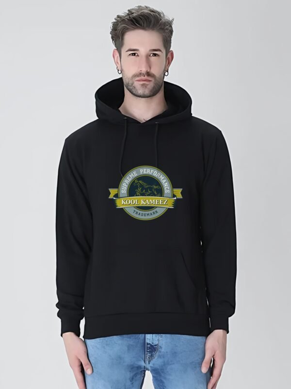 stallion hoodie black Kool Kameez