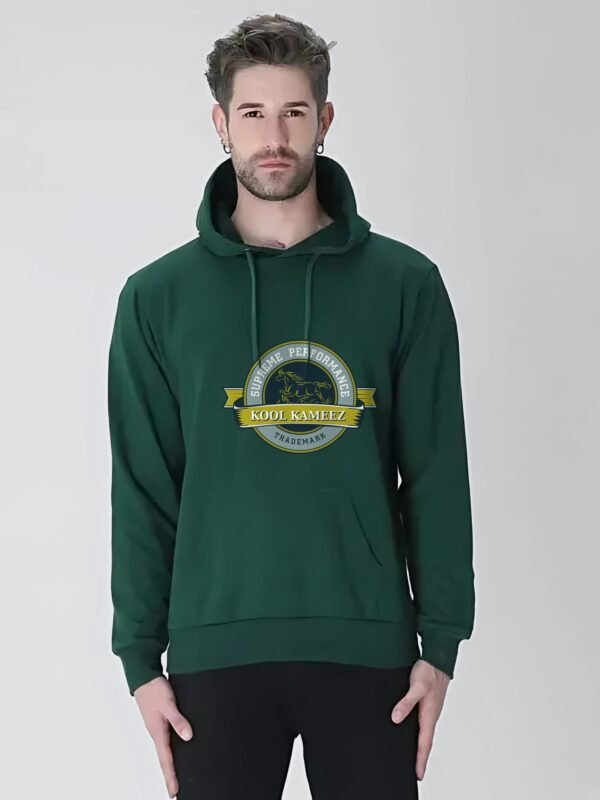 stallion hoodie bottle green Kool Kameez