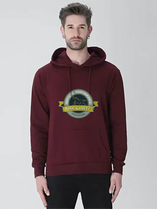 stallion hoodie maroon Kool Kameez