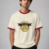 summer ringer tee off white maroon trim model front Kool Kameez