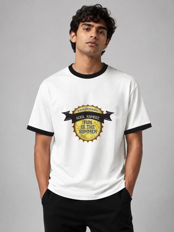 kk-summer-ringer-tee-white-black-trim-model-front summer ringer tee white black trim model front Kool Kameez