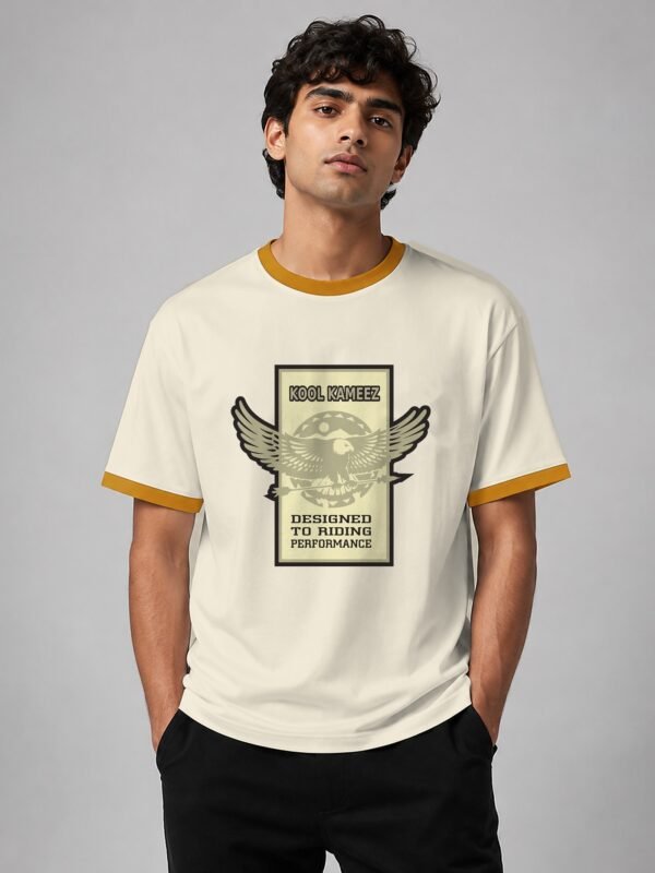kk-winged-panel-ringer-tee-off-white-mustard-trim-model-front winged panel ringer tee off white mustard trim model front Kool Kameez