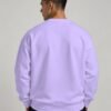 Lavender heavyweight oversized sweatshirt 400 GSM, back view