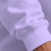 Lavender heavyweight oversized sweatshirt 400 GSM, ribbed cuff close-up