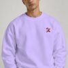 Lavender heavyweight oversized sweatshirt 400 GSM, front