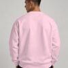 Light Baby Pink heavyweight oversized sweatshirt 400 GSM, back view