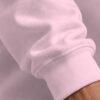 Light Baby Pink heavyweight oversized sweatshirt 400 GSM, ribbed cuff close-up
