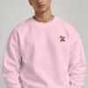 Light Baby Pink heavyweight oversized sweatshirt 400 GSM, front