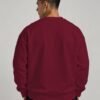 Maroon heavyweight oversized sweatshirt 400 GSM, back view
