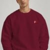Maroon heavyweight oversized sweatshirt 400 GSM, front